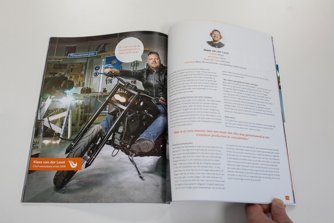 Interview met beelden in Haan Reclamewerk magazine