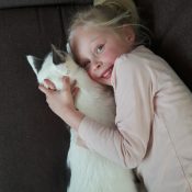 Lena met de kat
